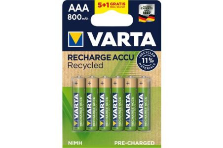 VARTA Piles rechargeables recycl&eacute;es AAA 5 + 1 offerte