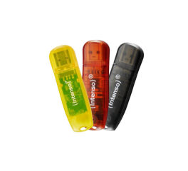 INTENSO Cl&eacute; USB 2.0 Rainbow Line - Pack de 3 x 32 Go